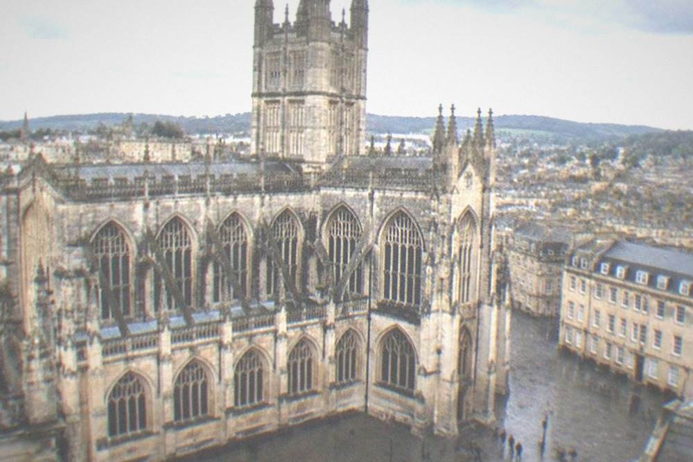 Bath Abbey and the surrounding paved square